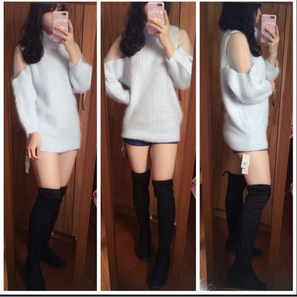 Snidel Mohair Dark Green Sweater